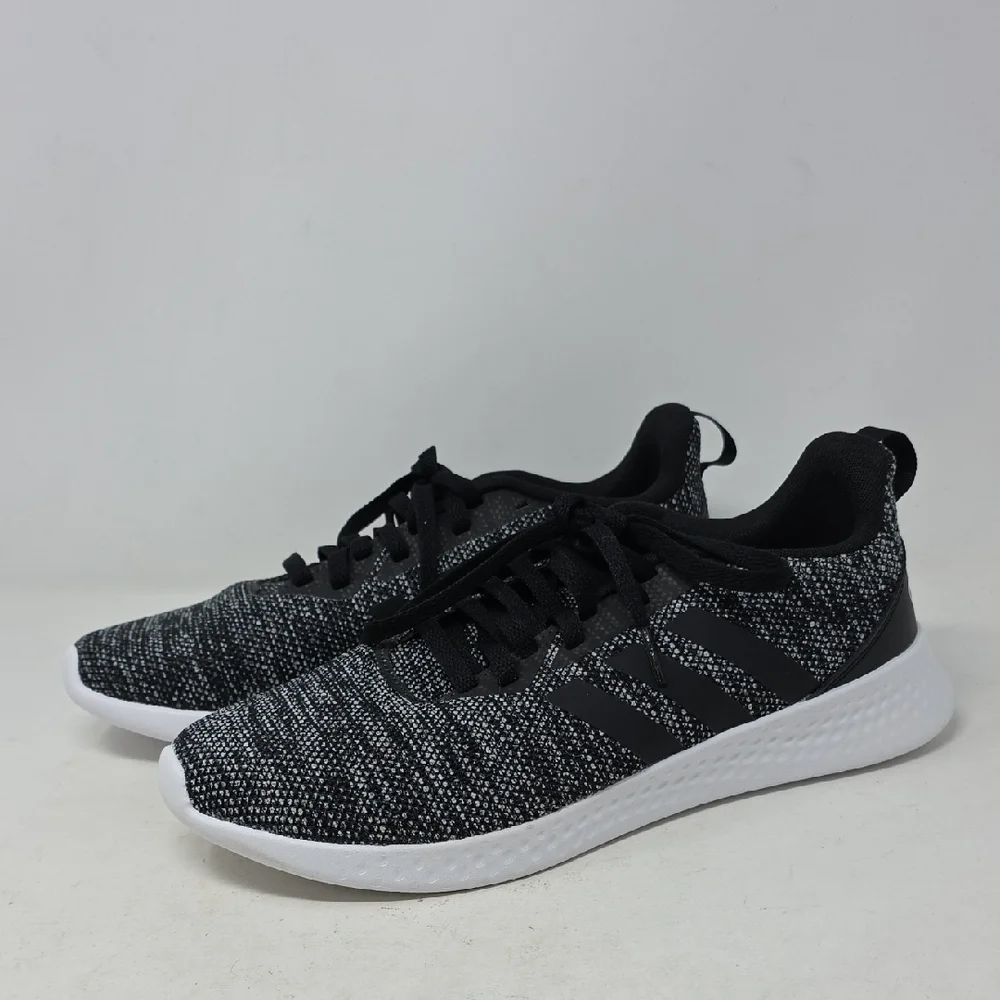 Adidas Men's Black and Gray Knit Sneakers Size 10